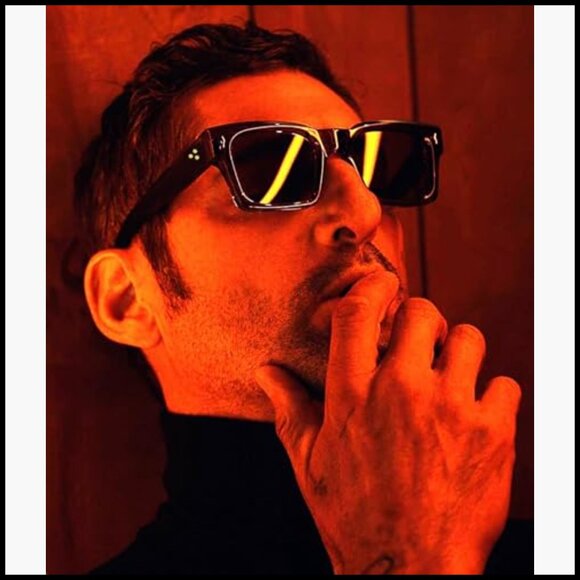 Square Frame Sunglasses with Acetate Frame UV400 Protection main image 4